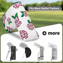 1pc Floral Cherry Blossom Embroidered Golf Blade Putter Cover, Golf Club Head Protector, Golf Sports Accessory - Multicolor - View 6