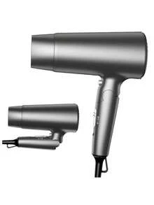 Ionic Hair Dryer Professional Cold Air Mode Anti-Frizz 2 Speed 3 Temperature Settings With Diffuser And Concentrator Nozzle Styling Comb Portable Travel Hair Dryer Unisex Gray - Grey - View 2