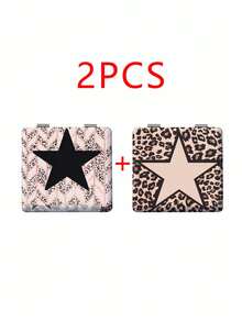 Millennium Y2K Series Foldable Lightweight Ultra-Thin Portable PU Leather Small Mirror, Suitable For All People And Multiple Occasions, Classic INS Style With Unique Leopard Print, Star, Lip Print, And Bow Design, Exquisite And Delicate, Convenient To Hold, 180° Flip Cover, Multi-Functional, Daily, Holiday, Birthday, Valentine's Day, Mother's Day, Partner Gift, Easy To Place And Store, Suitable For Various Occasions - Multicolor - View 27