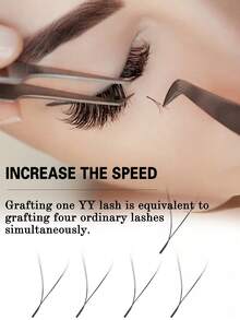 Winky Beauty YY Lashes 0.07mm Flat Base Handmade Single Lash Extensions, Voluminous Fluffy Anime Style, 8-15mm - View 5