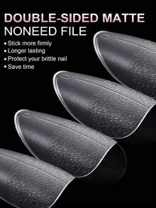 240pcs Full Coverage Press-On Nail Tips, Pointed, Almond, Square, Coffin, French Style Fake Nails, Soak-Off Gel Extension Nail Tips, Capsule Press-On Nail Supplies - View 6