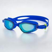 1pc Adult Colorful Swimming Goggles, Vibrant Colors, Fit Face Shape, Multi-Color Options, Waterproof Anti-Fog High Definition Lens - Blue - View 2