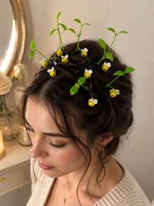 20/10/5 Stück Bienen-Grünsprossen-Haarspangen, Gras-Haarspangen, süße Haarspangen für abgebrochene Haare, lustige kleine Gras-Antennen-Haaraccessoires, Kopfschmuck für beste Freundin Party und Rollenspiel, grüne Pflanzen-Haarspangen für Schule und Zuhause, Haarspangen mit Krallen, Haaraccessoires für Frauen. - Verschiedenfarbig - Übersicht 8