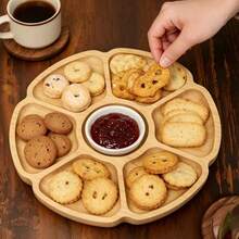 Plum Blossom 7-Compartment Multi-Scene Multi-Function Bamboo Divided Storage Tray, Desktop Jewelry & Sundries Organizer, Christmas New Year Spring Festival Housewarming Party Holiday Decor, Non-Food Contact - View 5