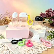 10pcs 1oz(28.3g) 30ml Clear Empty Bottles, Hand Sanitizer Travel Holder With Hook Keychain, White Flip Cap, Reusable Portable Empty Bottles, Refillable Cosmetic Containers, Suitable For Liquids, Lotions, Creams - Transparent Flip-top Keychain 10pcs - View 4