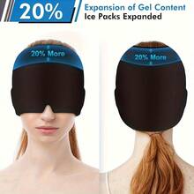 Gel Cooling Head Wrap For Headache Relief, Physical Cooling, Sleep Soothing, Hot & Cold Compress Migraine Relief Cap - Multicolor - View 7