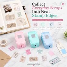 Alat Pelubang Tepi Stempel, Cocok untuk Buku Catatan Vintage dan Scrapbooking, Pelubang Manual yang Dapat Ditumpuk, Penyelarasan dan Pemotongan Presisi, Dirancang untuk Kartu Ucapan Buatan Tangan, Alat Dekorasi Kerajinan Kertas DIY - MultiWarna - View 10
