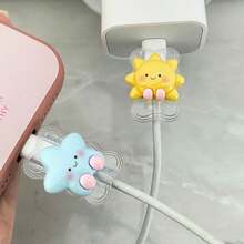 4pcs Cartoon Cable Protector, Protect Data Cable From Damage, Charging Cable Protector - Multicolor - View 2