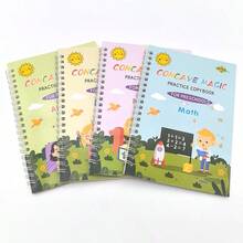 4 Copybooks + 1 Pen + 5 Refills + 1 Pen Grip Holder, Latest Copybooks, Magic Learning Notebook, Magical Word Book, Educational Workbook, Love Learning, Back To School - A - View 8