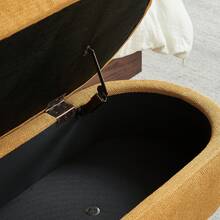 Storage Bench With Storage Space, Beige Color, Ideal For Bedroom Or Hallway - 黃色 - 查看 3