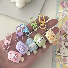 5pcs Cute Sanrio Popsicle Shaped Keychains, 3D Cinnamoroll Kuromi My Melody Pochacco Pompompurin Acrylic Bag Pendant Charms, Mini Cartoon Key Ring Decorative Gifts For Teen Girls - Keychain - View 5