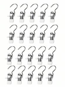 10/5 Pcs Stainless Steel Clothes Clips With Hooks Laundry Clips Wardrobe Boot Hook Fabric Storage Racks Portable Hanging Hanger Multi-Function Single Clip Seamless Hanging Hook Holiday Decoration Back To School For Pants Hats Skirts Home Accessories - Multicolor - View 12