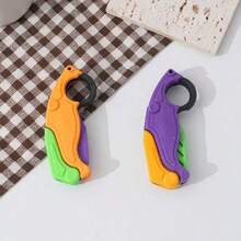 Carrot Gravity Claw Folding Butterfly Spinner Knife, Straight Jump Toy, Fun Stress Relief Toy - Multicolor - View 7