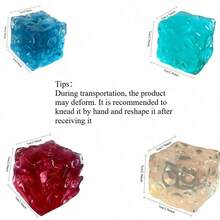 Giant Cheese Cube Squeezing Soft Kneading - Transparent Cube Squeezing Kneading - Malt Cube - Decompression Kneading - Decompression - Birthday Gift - Perfect Gift - Gift - Collection Display - Multicolor - View 8