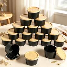 53pcs DIY Candle Making Kit, 11 Black Candle Jars, Includes Candle Wicks, Wick Stickers, Wooden Wick Holders, Complete Handmade Scented Candle Making Materials, Home Craft Gift - Cupcake Style - View 1