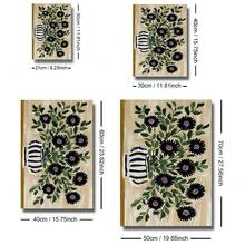 1 Peça Pôster em Tela Botânico Floral Rústico Noric com Moldura/Sem Moldura, Arte Floral Escandinava Folk Art Cottagecore, Impressão de Arte de Parede Decoração Fazenda Minimalista Pintura Vintage para Corredor, Sala de Estar, Quarto, Decoração de Casa Moderna - A - Visão 8