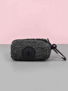 1pc Dog Poop Bag Dispenser, Dog Accessories, Dog Pendant Combination, Plaid Teddy Wool Design Pet Waste Bag Holder (Does Not Include Pet Waste Bags), Outdoor Dog Poop Bag, Pet Waste Bag, Ideal Outdoor Tool For Pet Owners - Multicolor - View 13
