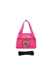 "MAESTRA" Printed Mesh Lunch Bag, Reusable Lunch Bag, Unisex Leak-Proof Large Capacity Tote Bag, Portable Travel Picnic Camping Bag, Mesh Handbag, Large Capacity Storage Bag, Makeup Organizer, Beach Bag, Travel Toiletry Bag, Multi-Functional Lunch Container Storage Bag, Perfect For Office Work, School, Camping, Travel, Back To School Gift, Birthday Gift, Teacher's Day Gift, Holiday Gift, Beach Travel Essential - Multicolor - View 12