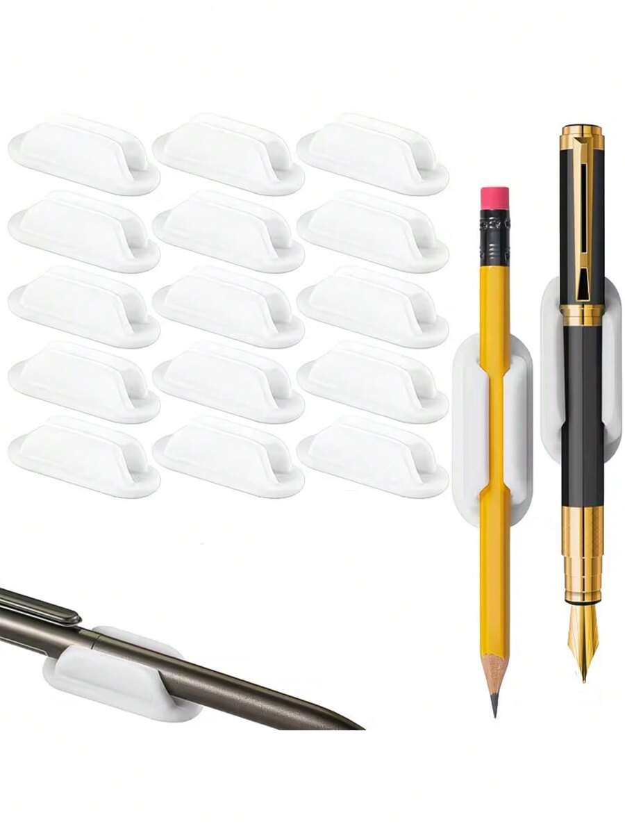 1pc Silicone Self-Adhesive Pen Holder, Can Be Used To Organize Markers On Desk, Notebook, Wall Or Clipboard, Reusable, Suitable For Teachers, Applicable For Classroom, Office And School - Multicolor - View 1