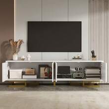 TV Stand With Drawers - Black - 白色 - 查看 6