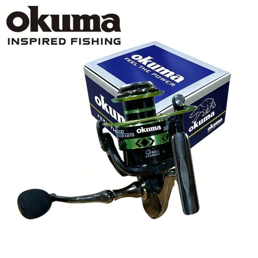Fashion Colorful Coating Hollow Design Okuma Spinning Reel Full Metal Spool Sealed Bearing Dustproof Waterproof Saltwater Freshwater Universal Fishing Reel
