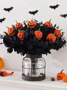 30pcs Halloween Decoration Branches Set - Black Branches And Pumpkin Lantern Branches, Suitable For Halloween Party Decoration, Horror Center Decoration, Home Decor, Room Decor, Bedroom Living Room Tabletop Decoration - Multicolor - View 6