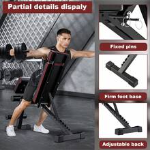 Foldable Adjustable Weight Bench With Leg Extension, 7-Level Incline Decline Dumbbell Bench, Space Saving Home Gym Equipment For Full Body Training - Black With Drawstring + Headrest + Footrest + Armrests - View 7
