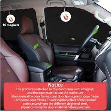 4 piezas Parasol magnético para ventana lateral de coche, material de fibra de poliéster aislante de calor, protección UV, protección de privacidad. Accesorios de parasol para ventana de coche, cubierta de parasol para ventana de coche, parasol de coche, patrón de parasol, parasol magnético para ventana de coche, adecuado para ventanas laterales de coche, protección UV, protección de privacidad. - Multicolor - Ver 5