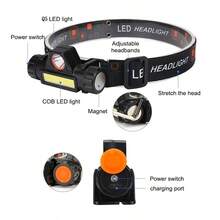 Multi-Functional Headlamp & Flashlight, ABS Material Rechargeable Light With Power Indicator, Super Bright Portable Torch For Night Lighting, Power Outage Emergency & Repair Work - Multicolor - View 8