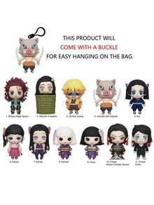 Crunchyroll Merch Officially Licensed Blind Box 3D Figurines Keychain Blind Bag Mystery Anime Figure Keyring Collectible Characters Merchandise - Multicolor - View 6