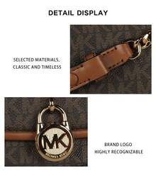 Michael Kors Mila 印花女款單肩斜挎包 35T5GIMM8B 棕色 - 棕色35T5GIMM8B BROWN - 查看 8