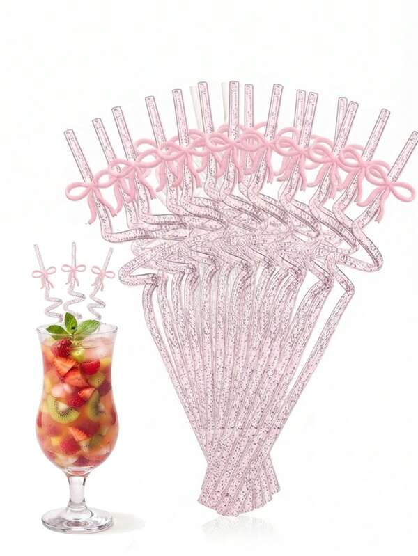 12/6/1 komad slamčica sa mašnom, roze princeza rođendanska oprema za zabavu, šljokice višekratne slamčice, roze spiralne slamčice, smešne lude zabavne slamčice, roze plastične slamčice, pogodne za Dan zaljubljenih, devojnjačku zabavu, zabavu za veridbu, letnju zabavu, tropsku temu, havajsku temu, poklone za zabavu, aksesoare za plažni bar, letnju plažnu zabavu, tropski havajski rođendan, koktel bar dekoraciju, bazen, roštilj zabavu, svadbeni prijem i piće