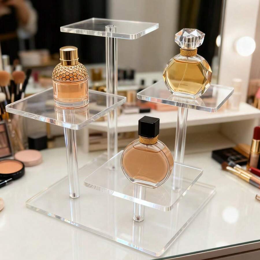 1set Clear Acrylic Display & Storage Shelf Fall Home Decor Room Decor - Clear - View 1