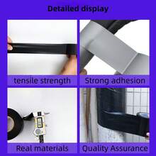 2 Rolls, Heat-Resistant Kitchen Waterproof Tape, Can Be Used For Countertop Waterproofing; Also Suitable For Sealing Sinks, Stoves And Window Gaps, With Windproof And Leak-Proof Functions, Width 1.89in, Total Length 787.4in - Black - View 5