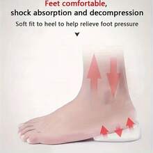 1 Pair 3cm High Elastic Transparent Silicone Invisible Height Increasing Insoles, Soft Shock Absorption Comfortable For Long Wear, Invisible Fit For Various Shoes And Sneakers, Discreetly Enhance Body Shape, Essential For Daily Outfits, Practical Gift Accessory - Multicolor - View 8