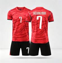 Football Training Suit 2526 World Cup South Korea Home Football Suit Red Breathable Set No. 7 - Size 7 No Socks - View 1