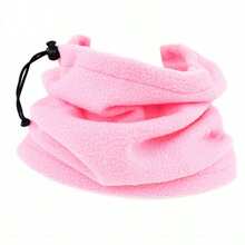 1pc Fleece Adjustable Neck Warmer, Unisex Neck Gaiter, 3-In-1 Multifunctional Ski Hat - Multicolor - View 3