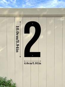 1 Piece 0-9 Number Metal House Number Plate - Metal House Number Plate, Suitable For House Numbers, Outdoor Mailbox Numbers, Home Decoration, Garden Decoration, Gates, Garage Doors, Includes Numbers 0 To 9, Can Be Freely Combined - Number - View 13