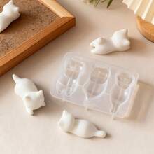 SILIKE LUFEI Cetakan Silikon Ornamen Plaster Gantungan Kunci Kucing Lucu 3D Resin Epoksi DIY 1 buah - Cetakan kucing - View 4