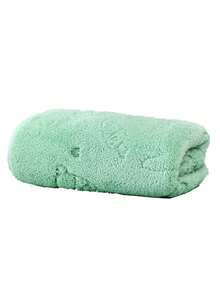 1pc Soft & Absorbent Coral Fleece Towel, Quick Dry, Romantic Love, Rose Or Butterfly Jacquard Pattern, Ideal Valentine's Day Gift For Loved One - Face Towel Or Bath Towel Shower Towels For Beauty Salon, Hotel Sports,Home Essentials, Towel, Skin Care Bath Towel Sheet - Green - View 10