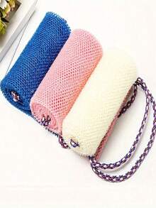 Long Mesh Back Bath Scrub Towel Set, Double Sided Gentle & Rough Exfoliating Shower Scrubber With Hanging Strap, Multi-Use Body Loofah Towel Sponge For Daily Skin Care - View 8