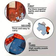 1000 Pieces Adult Mini Puzzle Box - Precision Cut Adult Challenge Level Puzzle, Scratch-Resistant High Difficulty, Suitable For Adult/Family Entertainment, Can Be Used As DIY Home Decor, Art Collection, Perfect Creative Gift For Christmas (Including Halloween) Brain Challenge - Multicolor - View 7