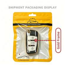 1pc Car Key Case-Exquisite Print,Suitable For Audi A3 8P, A6 C6, Q3 8U, A1 8X, Q7 4L, TT 8J, R8 42.Advanced Soft-Touch, Does Not Block Signal, Unisex. - Audi 3 Button Model CA - View 20
