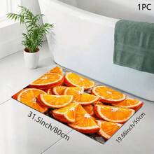 橘色印花排水墊/吸水墊/乾燥墊，適用於咖啡機與餐具，吸水聚酯纖維桌面保護墊，附橡膠防滑底背，廚房檯面裝飾，家用吧檯與餐桌餐墊 - 彩色 - 查看 13