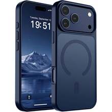 半透明磨砂磁吸手機殼，適用於 iPhone 13 14 15，防摔防刮硬殼，適用於 iPhone 16 Pro Max 17 Pro Max 16e 17e 12 11 - 藍色 - 查看 8