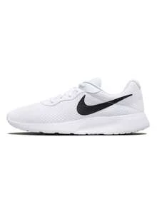 Nike Tanjun Men's Sneakers, White/Black Mesh Lace-Up Athletic Shoes For Daily Walking - Default - View 10