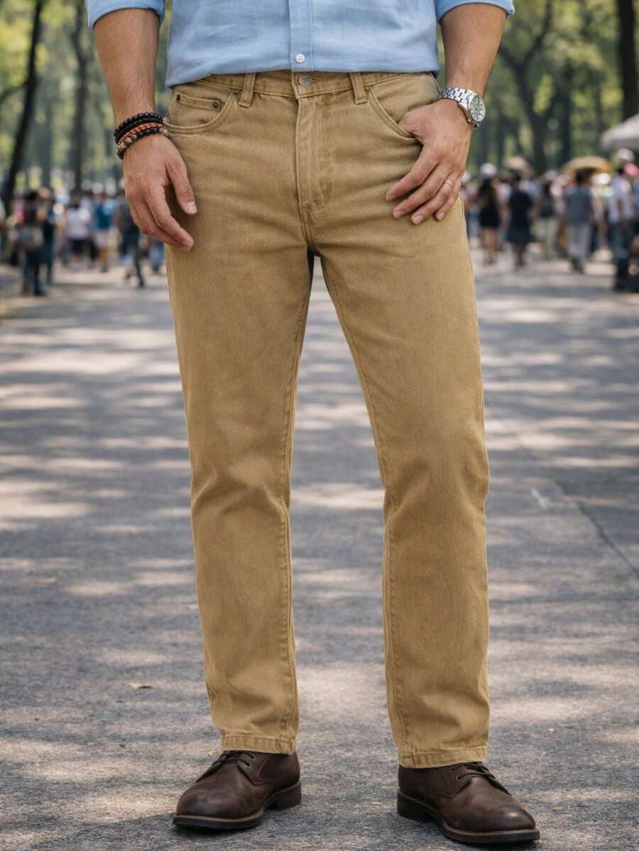 World JSM Silver Men Jeans - Khaki - View 1