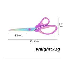 Household Sewing Scissors Sewing Combination Scissors Multi-Function Craft Scissors Office Scissors Stainless Steel Titanium Plated Colorful Scissors Hardened Sharp Blade Effort-Saving Design - Multicolor - View 5