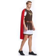 Medieval Roman Royal Knight Warrior Cosplay Halloween Costume For Men Adult Carnival European Gladiators Soldier Cloak - Multicolor - View 6