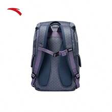 Anta Kyrie Irving Series | Kyrie Denim Vintage Floral Backpack Large Capacity Men's School Bag - Gray Purple-2 - View 3